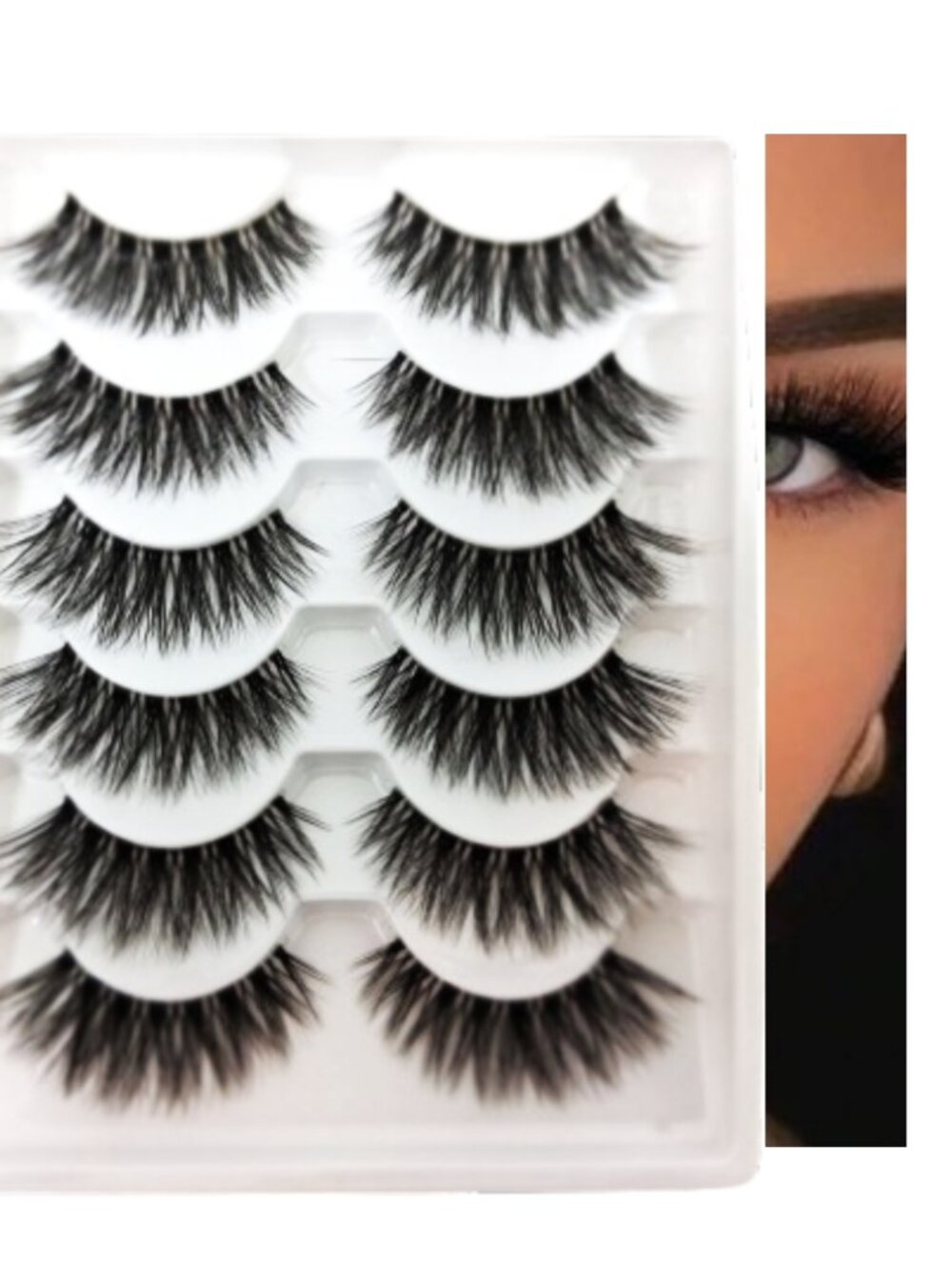 Fluffy Manga Lashes Fake Eyelashes, 6 Pairs